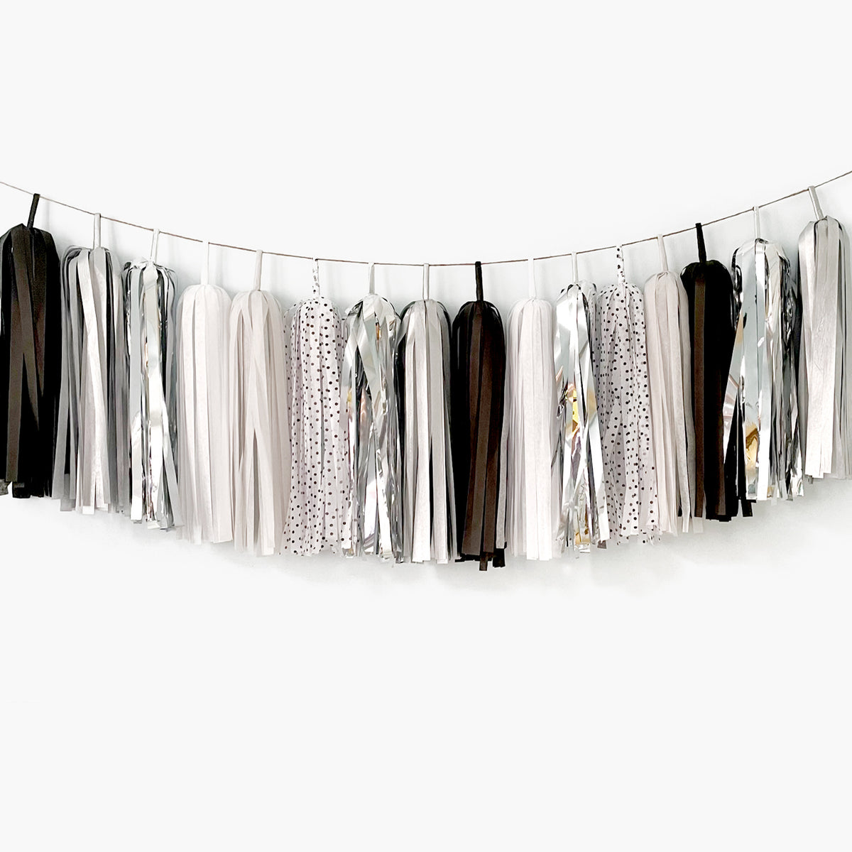 Cutie Black Tassel Garland - Vintage Cartoon Mouse Birthday, Graduation Party Decor, Little Man birthday, Men's Birthday, Gatsby Themed Party