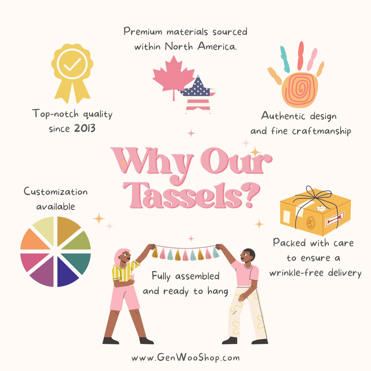 Cutie Black Tassel Garland